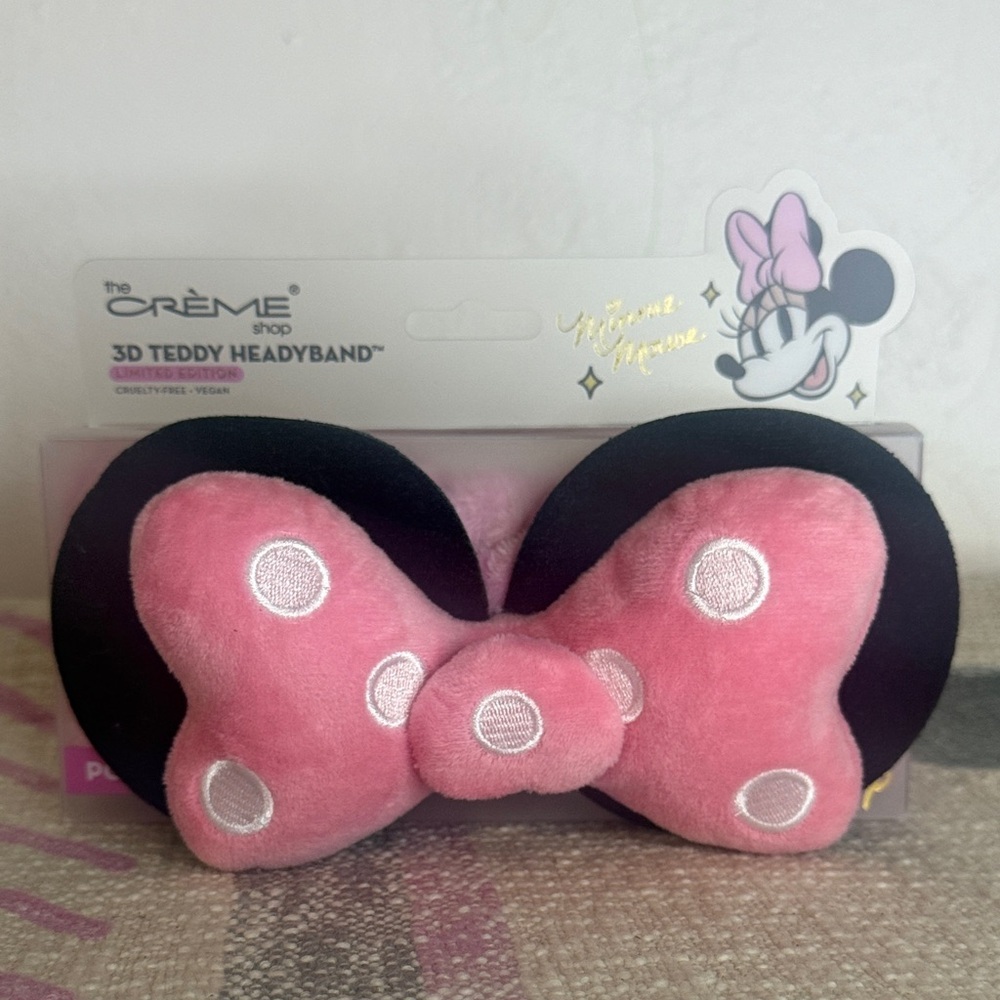 3D Teddy Headband Minnie Mouse